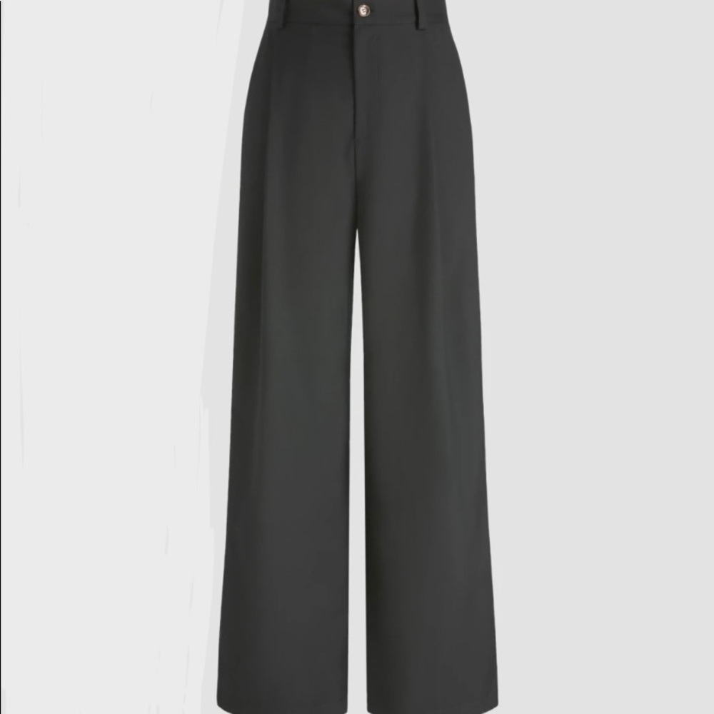 Black Straight Leg Trousers